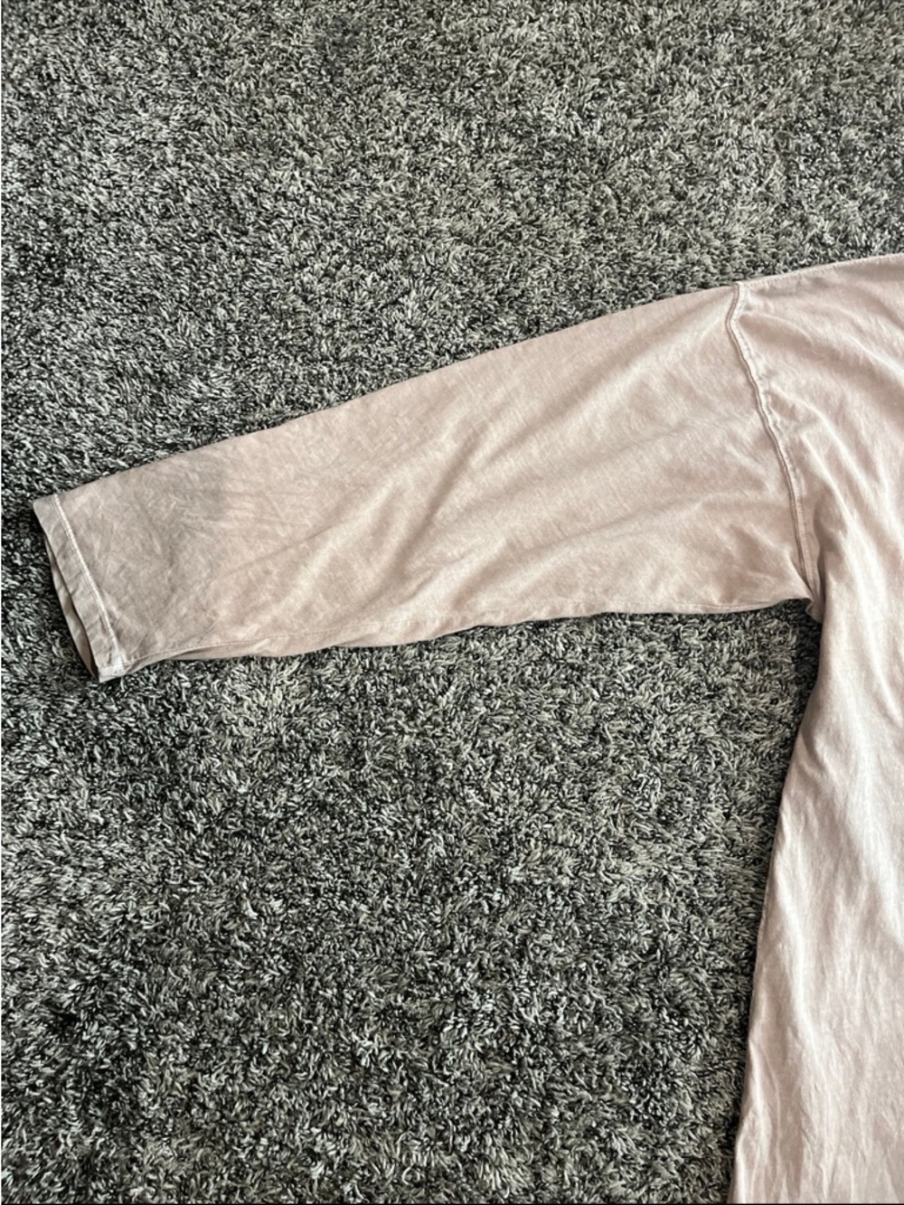 We The Free Free People Be Free Tee Taupe Tan Oversized Long Sleeve Top - XL - Picture 6 of 8